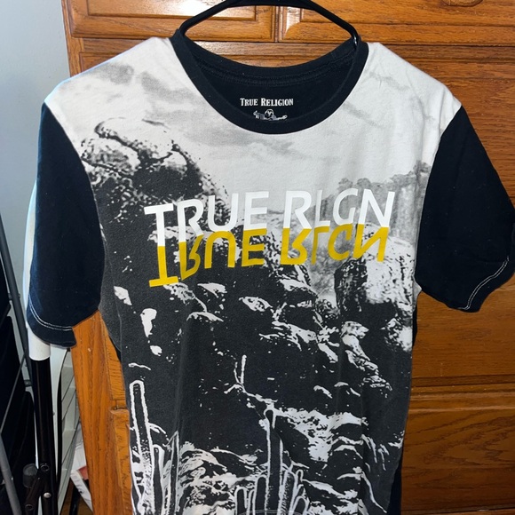 True Religion Short Sleeve Tees - Blue and Black - Picture 2 of 5